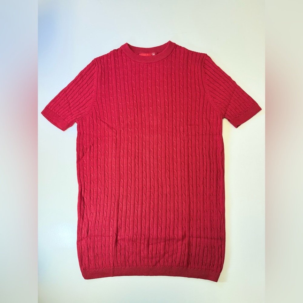 Cable Knit Short Sleeve T-shirt